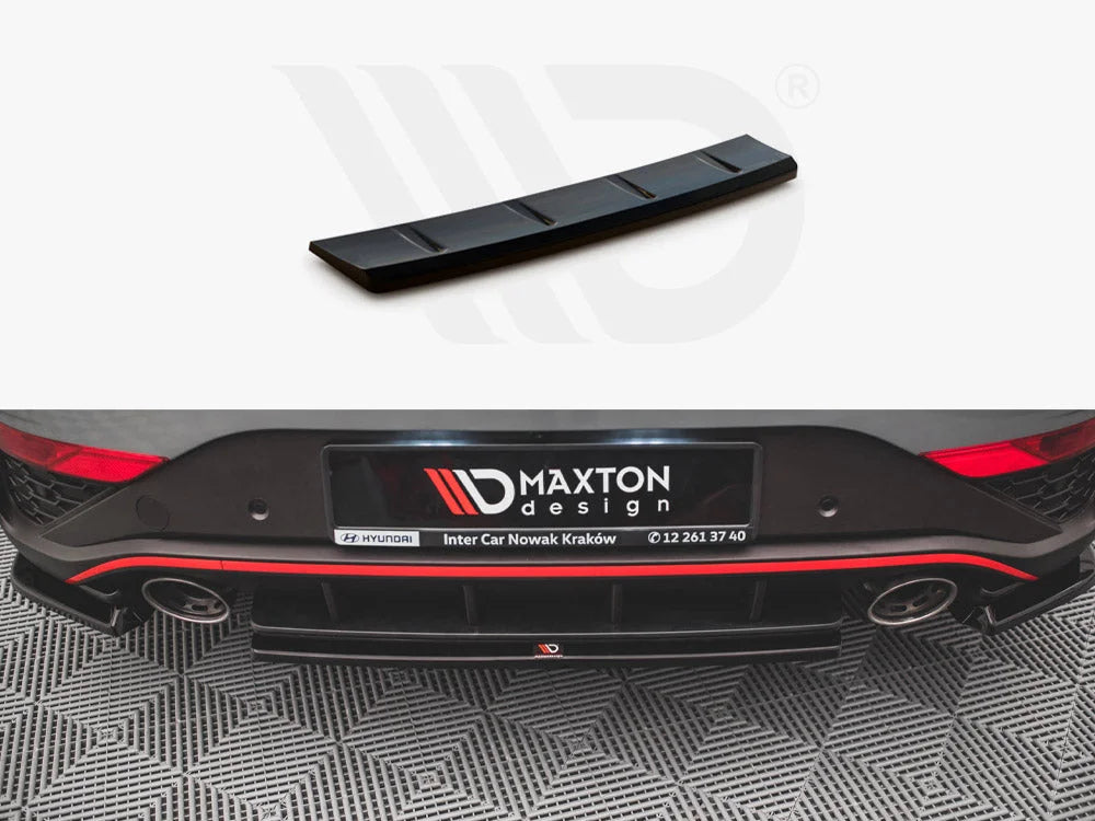 Maxton Design Central Rear Splitter For Hyundai I30 N Hatchback MK3 Facelift 2020-