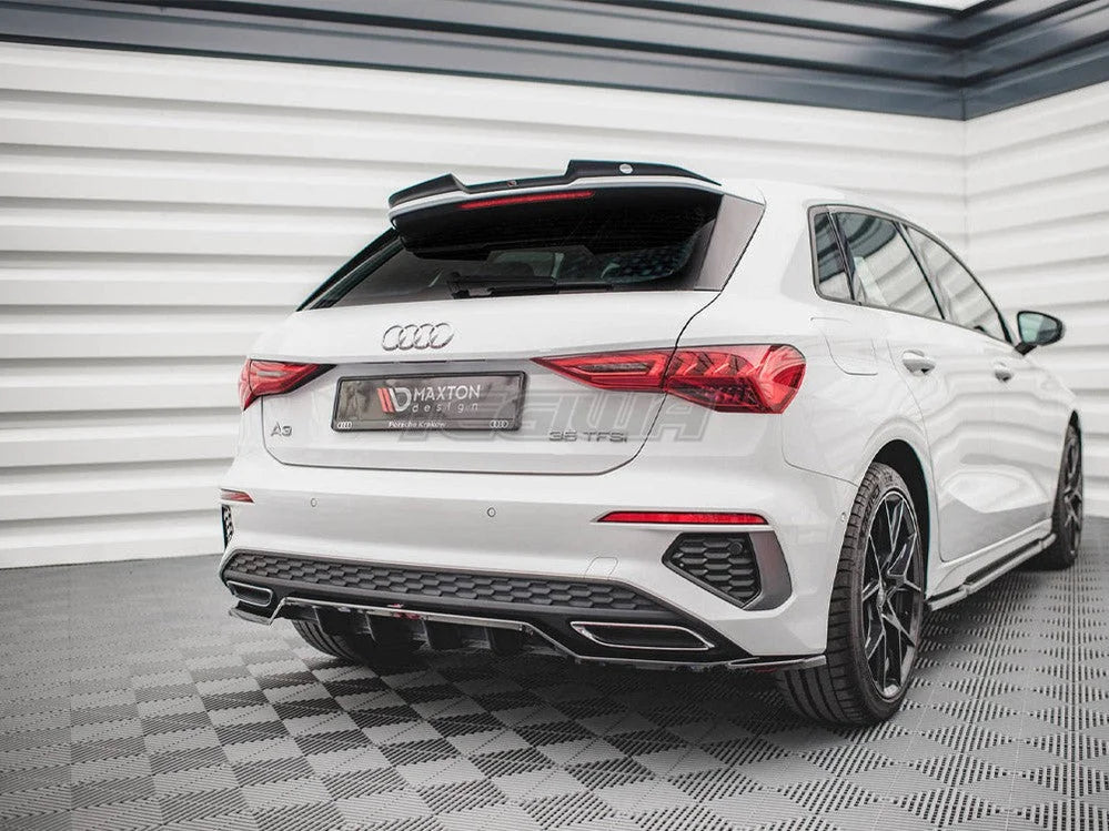 Maxton Design Central Rear Splitter Vertical Bars Audi A3 S-line Sportback 8Y 2020-