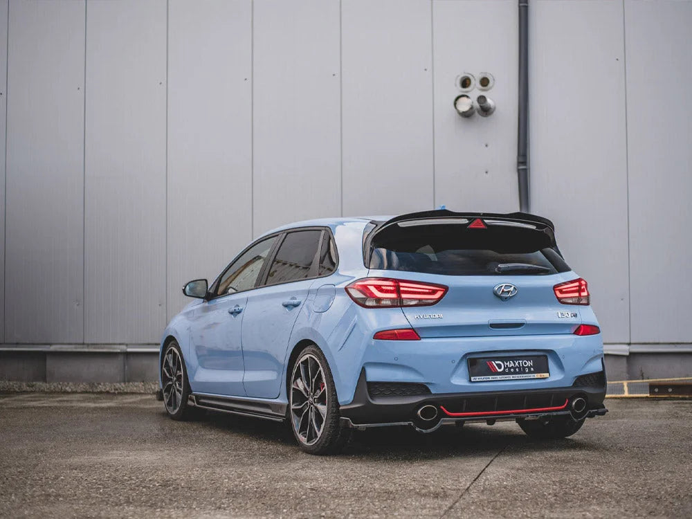 Maxton Design Central Rear Splitter With Vertical Bars Hyundai I30 N MK3 Hatchback 17-20