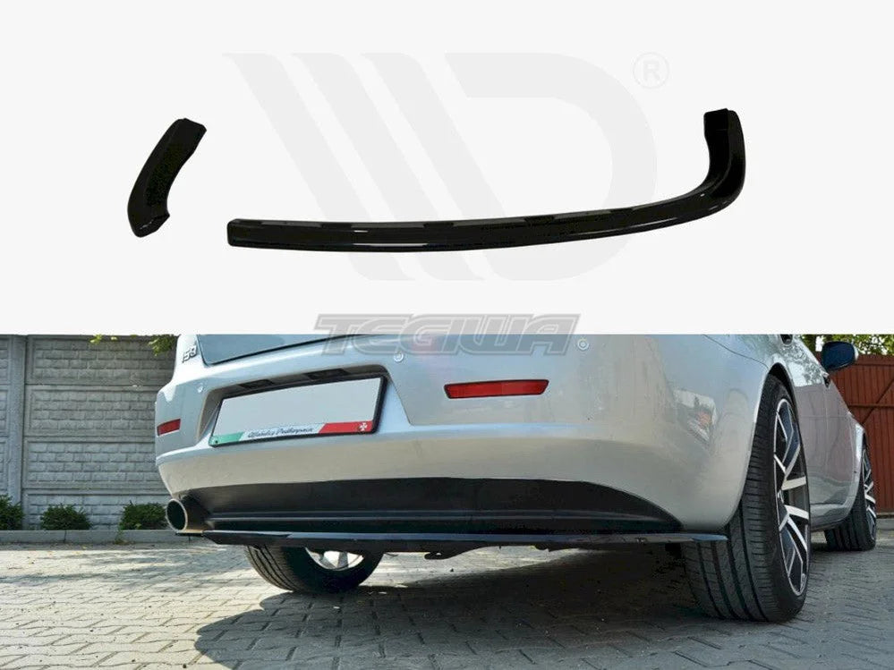 Maxton Design Central Rear Splitter Without Vertical Bars Alfa Romeo 159 Single Exit Exhaust