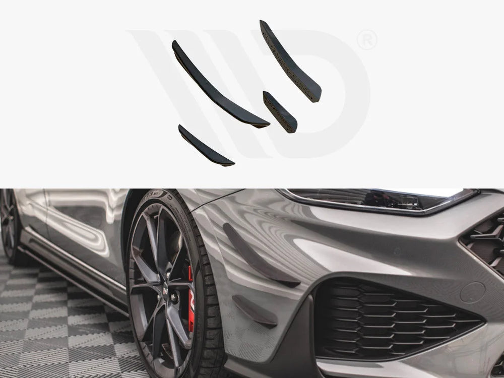 Maxton Design Front Bumper Wings Canards Hyundai I30 N Hatchback fastback MK3 Facelift 2020-