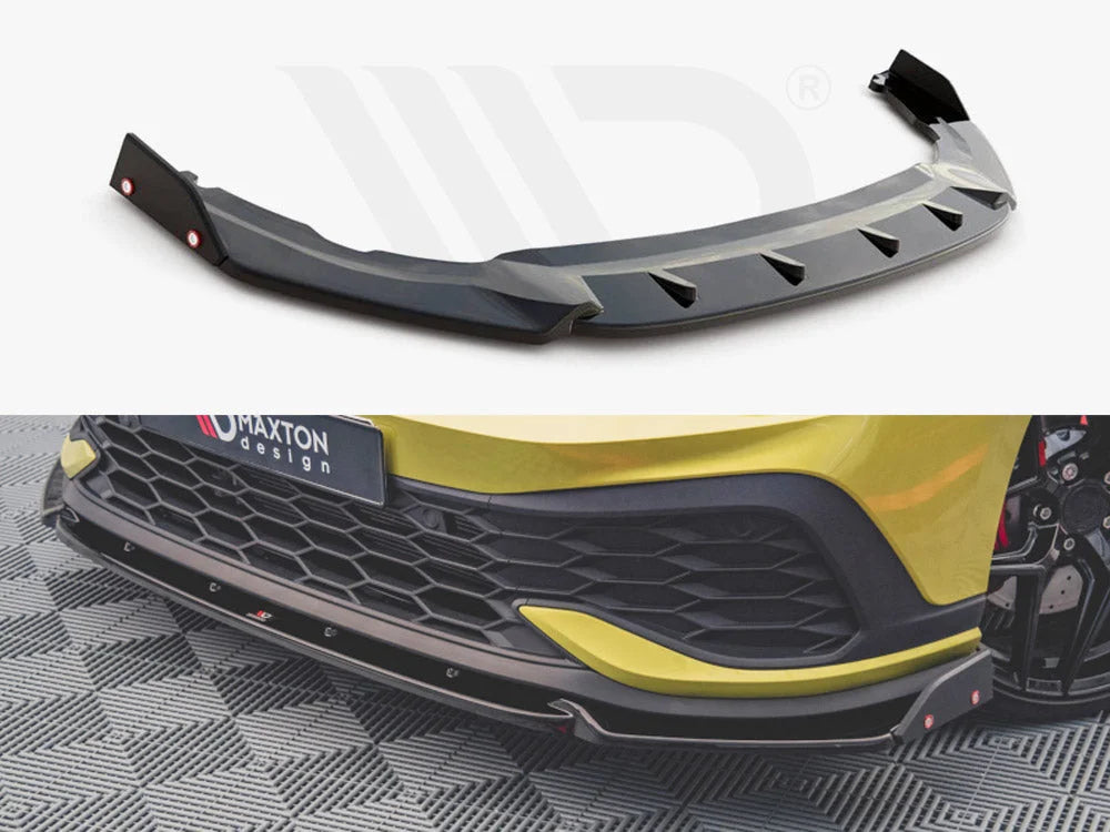 Maxton Design Front Splitter +flaps V1 Volkswagen Golf 8 GTI Clubsport 20-
