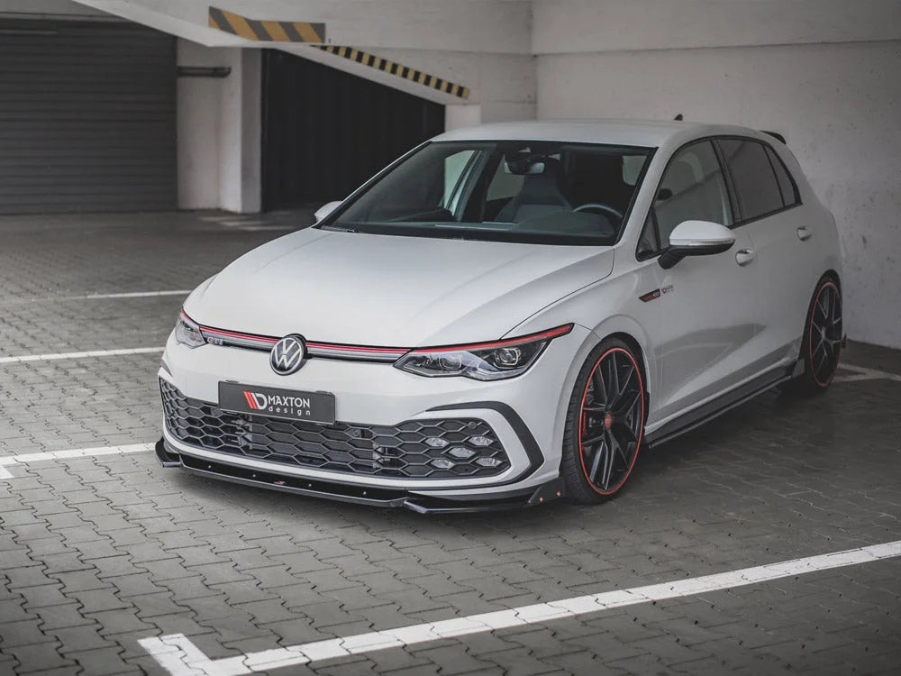 Maxton Design Front Splitter +flaps V2 Volkswagen Golf 8 GTI R-line 20-