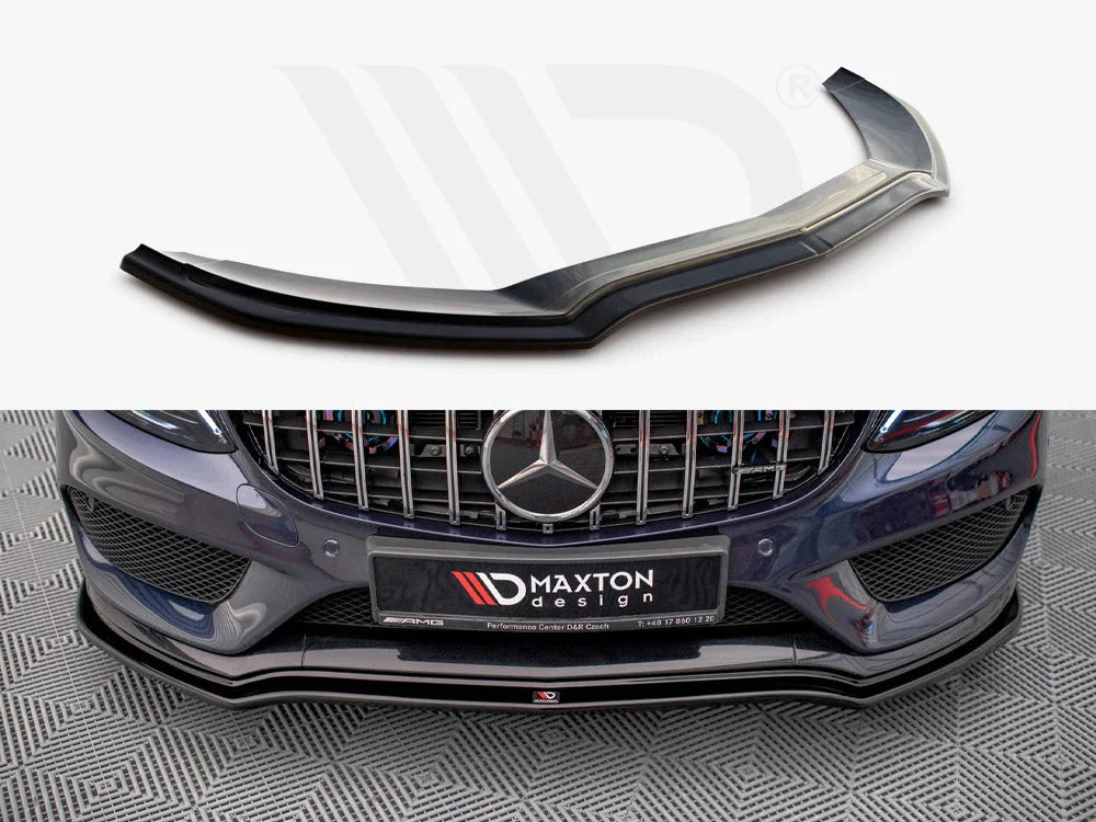 Maxton Design Front Splitter V.1 Mercedes C43 AMG W205 Sedan Estate 14-18