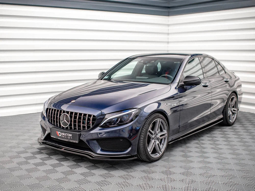 Maxton Design Front Splitter V.1 Mercedes C43 AMG W205 Sedan Estate 14-18