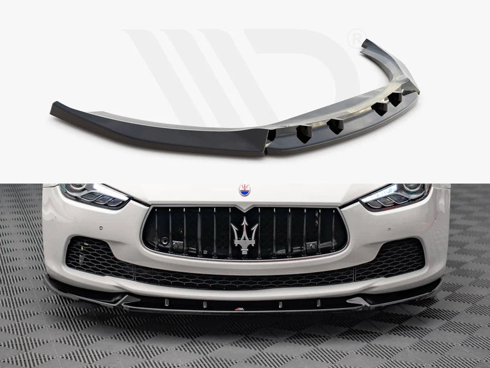 Carbon Fiber Front Bumper Wind Blade Duck Wing For Maserati Ghibli 2014 Carbon Fiber Front Bumper Wind Blade Duck Wing For Maserati Ghibli 2014