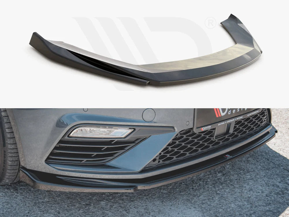 Maxton Design Front Splitter V5 Seat Leon Cupra FR MK3 Facelift 17-19