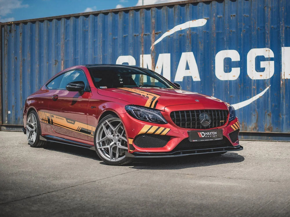 Maxton Design Racing Durability Front Splitter +flaps Mercedes-amg C43 Coupe C205 2016-