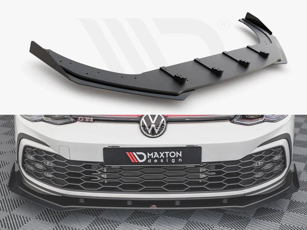 Maxton Design Racing Durability Front Splitter +flaps Volkswagen Golf 8 GTI R-line 20-