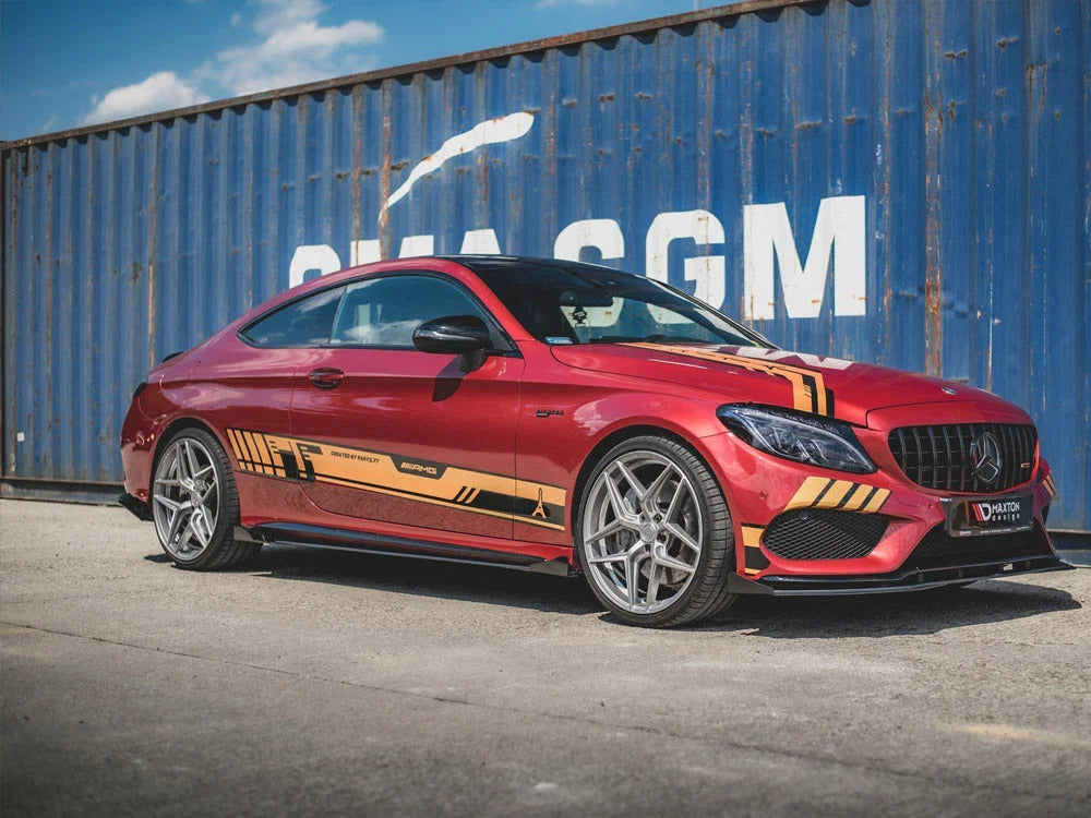 Maxton Design Racing Durability Side Skirts Diffusers +flaps Mercedes-amg C43 Coupe C205 2016-