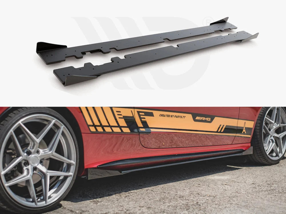 Maxton Design Racing Durability Side Skirts Diffusers +flaps Mercedes-amg C43 Coupe C205 2016-