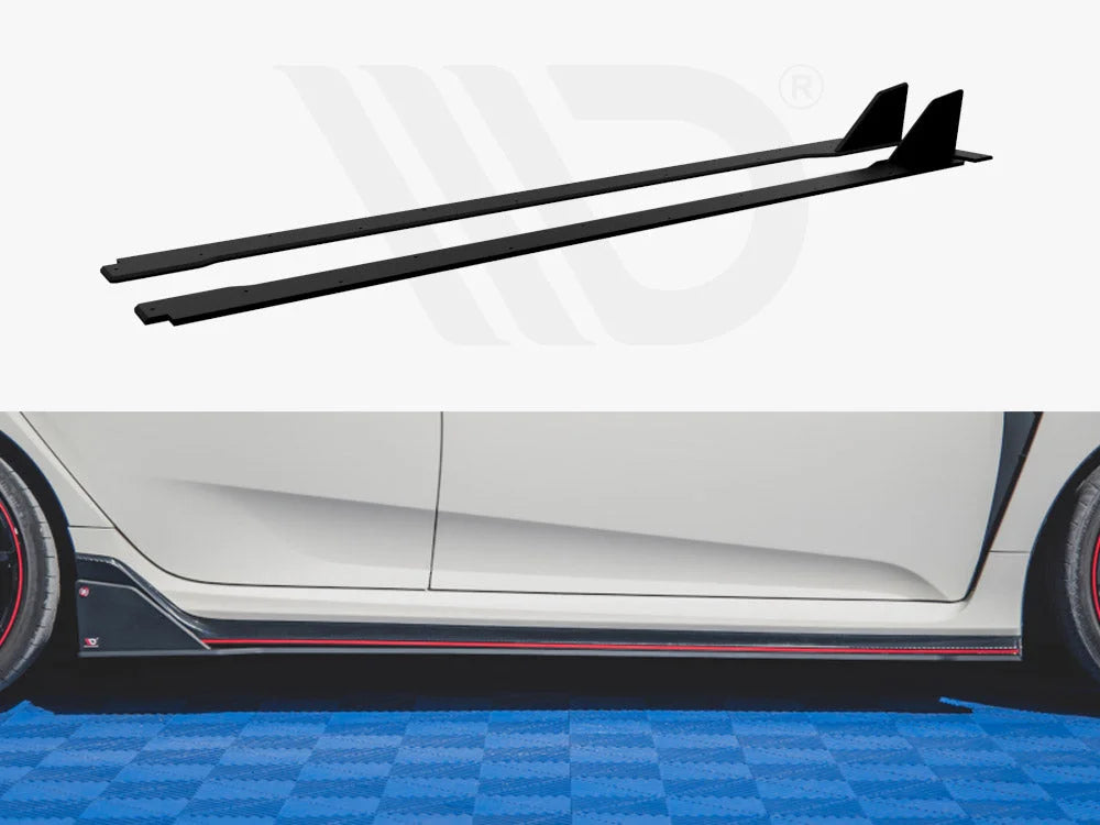Maxton Design Maxton Racing Side Skirts Diffusers Honda Civic X Type-r 2017 - UP