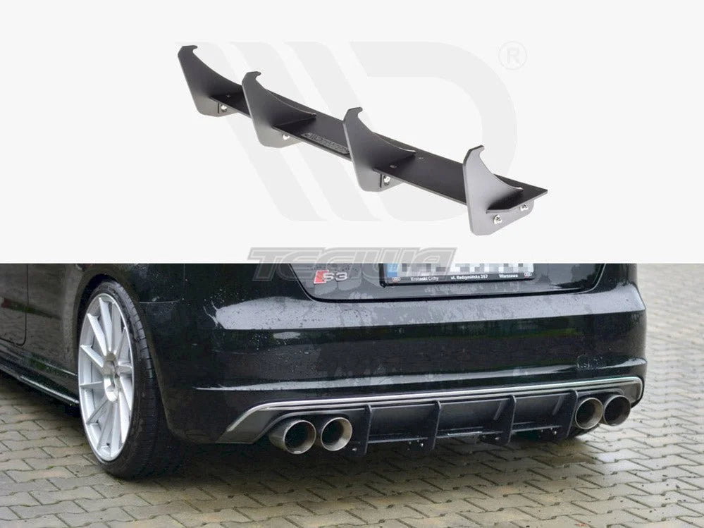 Maxton Design Rear Diffuser Audi S3 A3 S-line 8V Hatchback Sportback 13-16