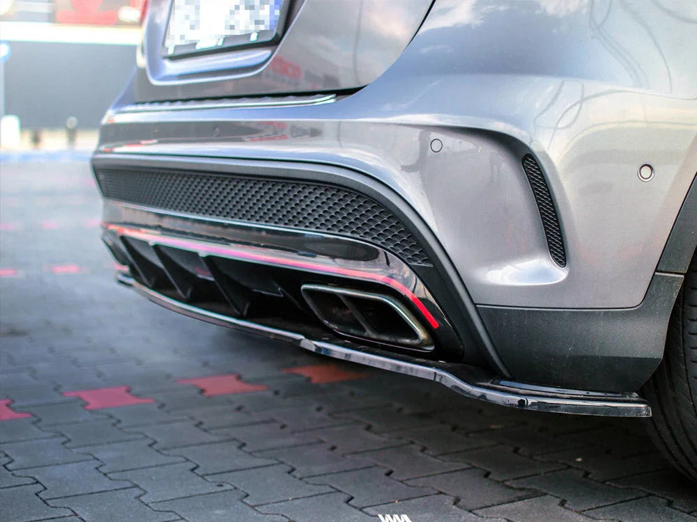 Maxton Design Rear Splitter NO Vertical Bars Mercedes-benz GLA 45 AMG SUV X156 Pre-facelift 14-17