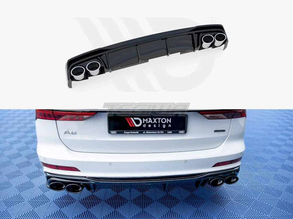 Maxton Design Rear Valance + Exhaust Ends Imitation Audi S6 A6 S-line C8 2018-