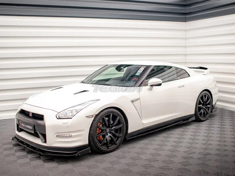Maxton Design Side Skirts Diffusers + Flaps Nissan GTR R35 Facelift