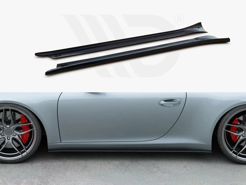 Maxton Design Side Skirts Splitters Porsche 911 Carrera 991 11-16