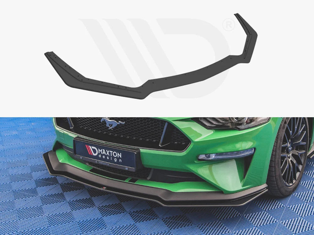 Maxton Design Street PRO Front Splitter V.1 Ford Mustang GT MK6 Facelift 2017-