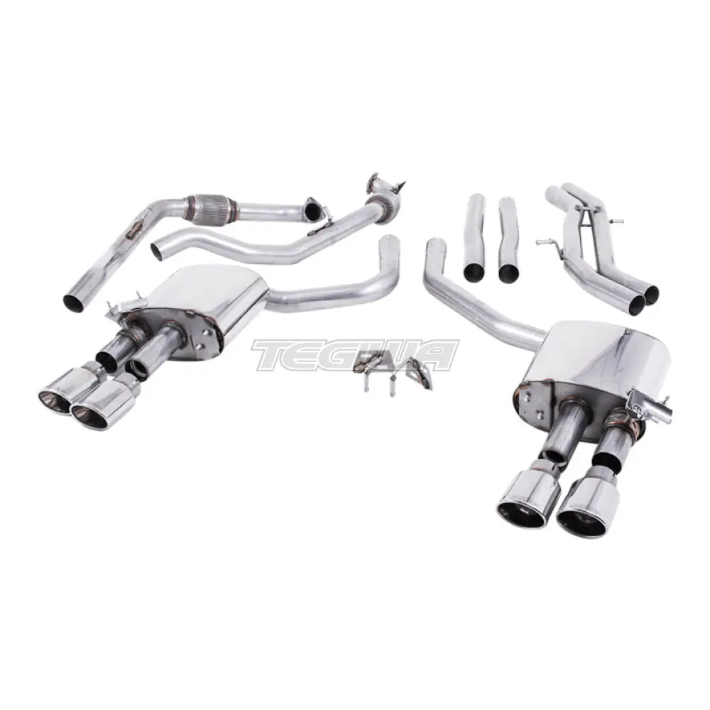 Milltek Audi S4 3.0 Turbo V6 B9 - Saloon/Sedan & Avant (Sport Diff Models Only & Without Brace Bars) 2016-2023 Cat-back Exhaust