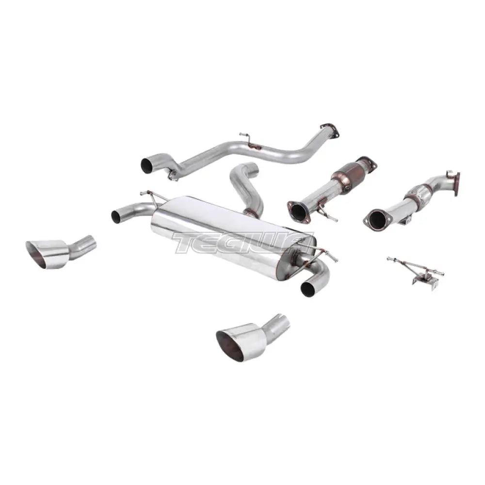 Milltek Ford Focus MK2 RS 2.5T 305PS 2009-2010 Turbo-back including Hi-Flow Sports Cat Exhaust - Resonated System
