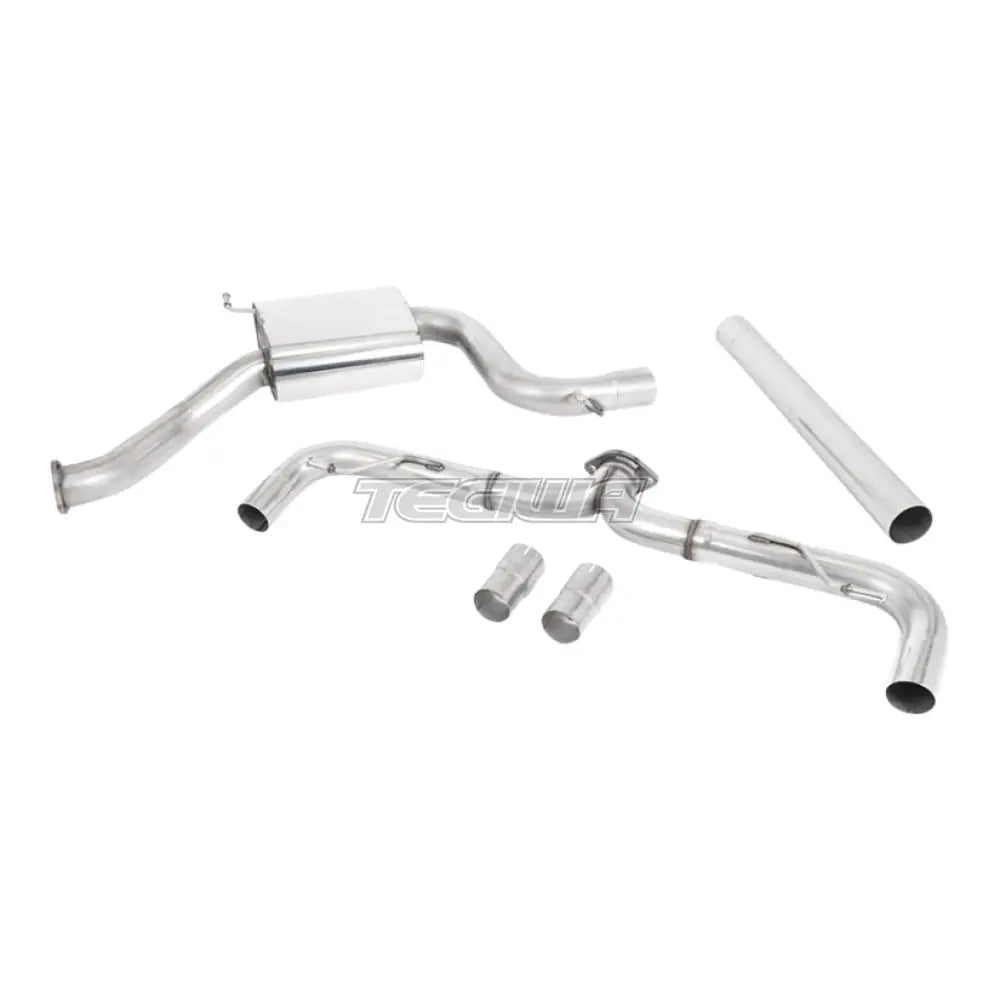Milltek Volkswagen Golf MK7.5 GTi (TCR & Performance Pack Models - GPF/OPF Equipped Models Only) 2019-2020 Cat-back Exhaust - Race Non-Resonated GT-100 Titanium Trims - SSXVW468