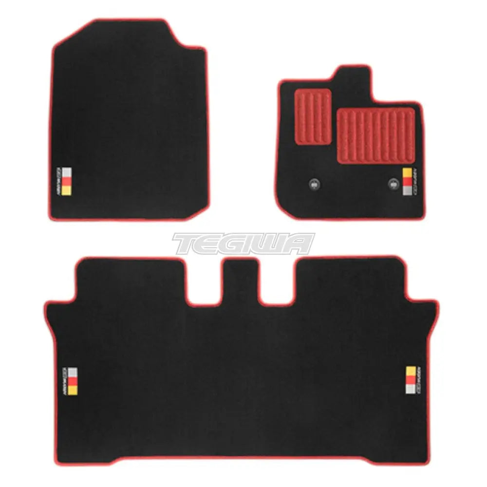 Mugen Sports Mat Set Honda N-One JG3-4 20+ Manual - Black and Red - Mats