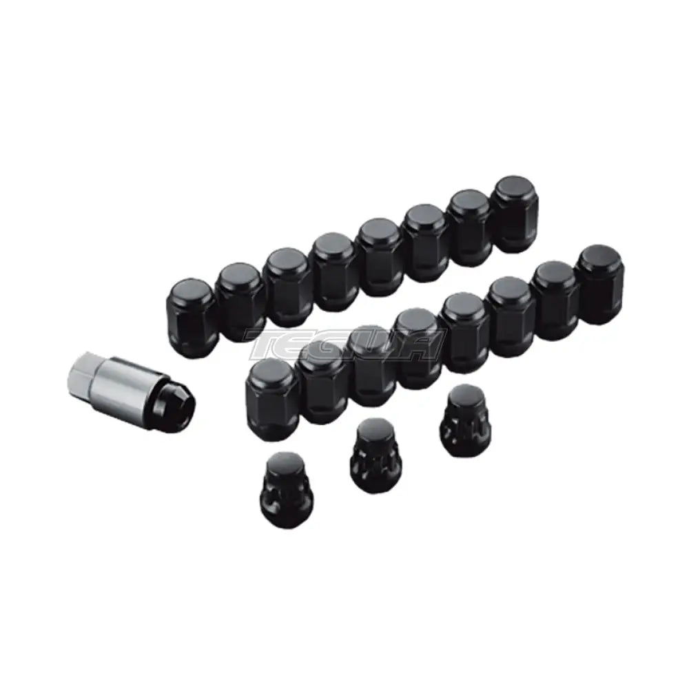 Mugen Wheel Black Nuts & Locking Set M14x1.5 Honda Civic Type R FK2 FK8 FL5 15+ (For Aftermarket Wheels)