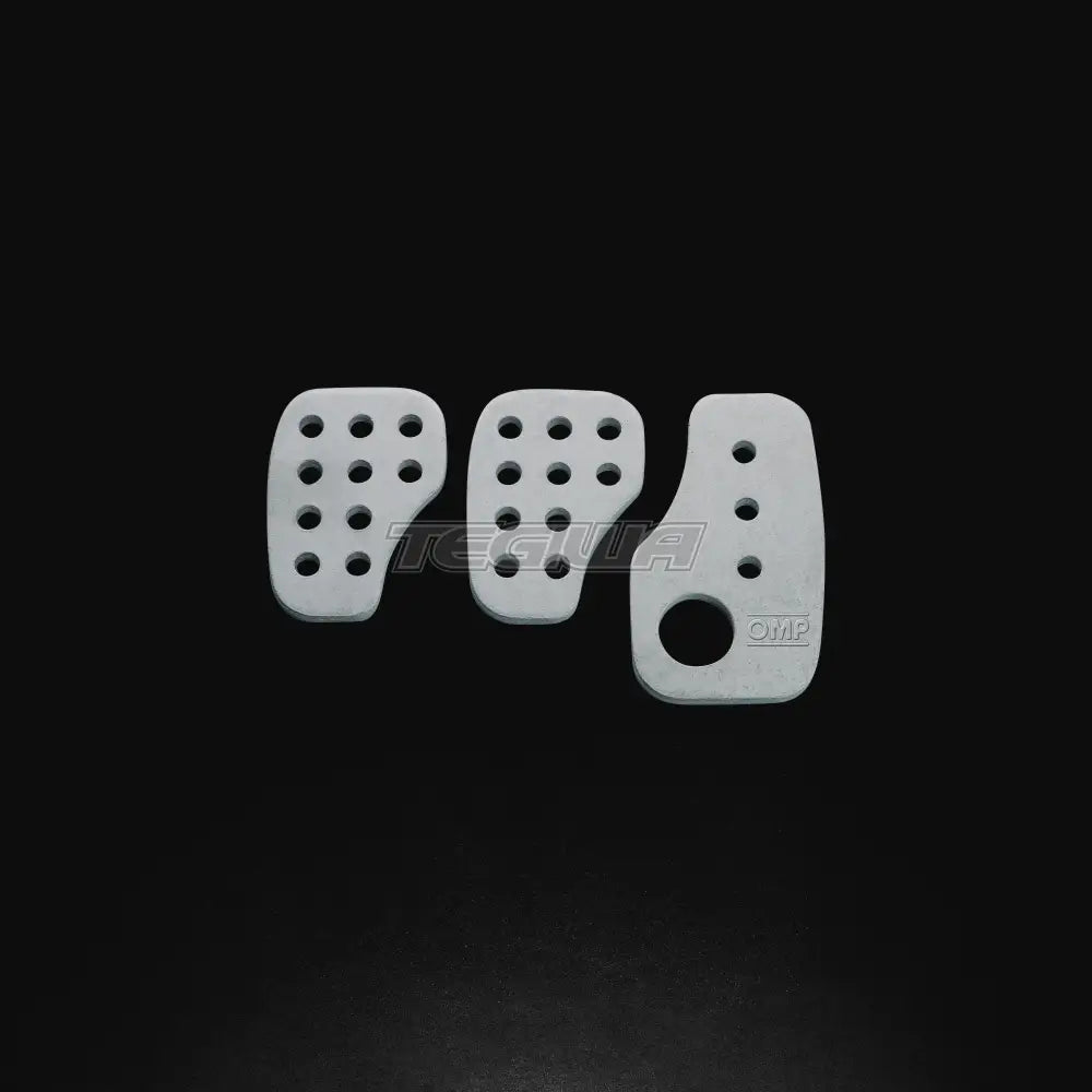 omp pedal set OMP Set 3 Racing Pedals Silver 3mm