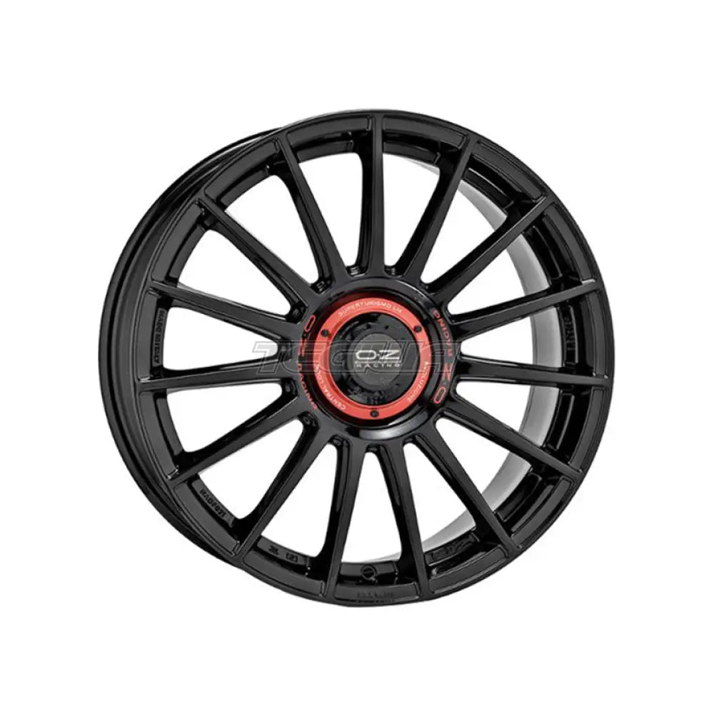 OZ Sport Supertur Evoluzione Alloy Wheel 19x8.5 ET38 5x112 Gloss Black Red Lettering 75mm CB Alloy Wheels