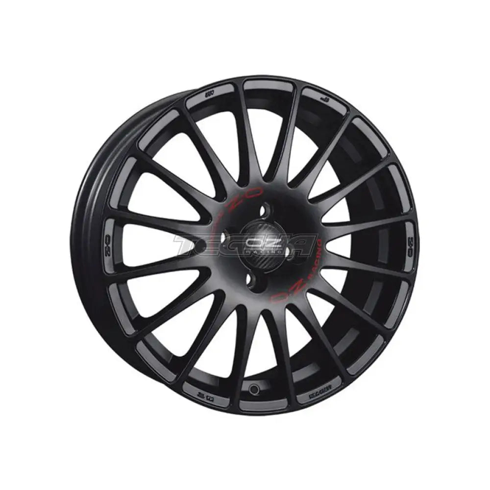 OZ Sport Superturismo GT Alloy Wheel 17x7 ET25 4x108 Matt Black Red Lettering 65.1mm CB Alloy Wheels