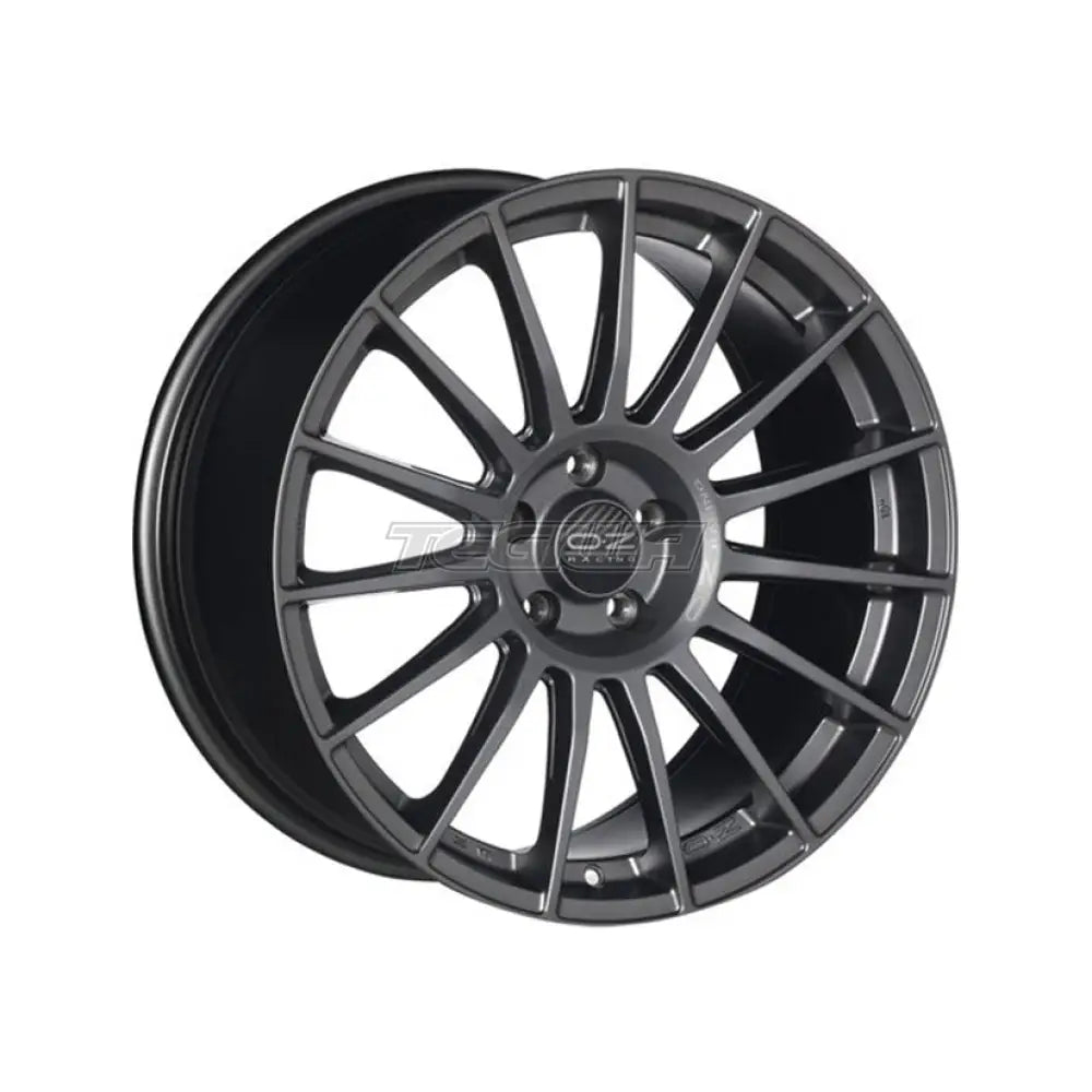 OZ Sport Superturismo LM Alloy Wheel 17x7 ET37 4x100 Matt Graphite Silver Lettering 68mm CB Alloy Wheels