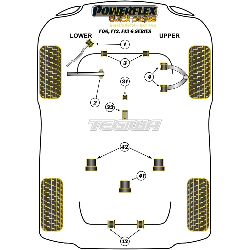 Powerflex Black Series Rear Anti-Roll Bar Bush 16Mm Bmw 6 F06 F12 F13 Sedan Convertible Coupe 11-18