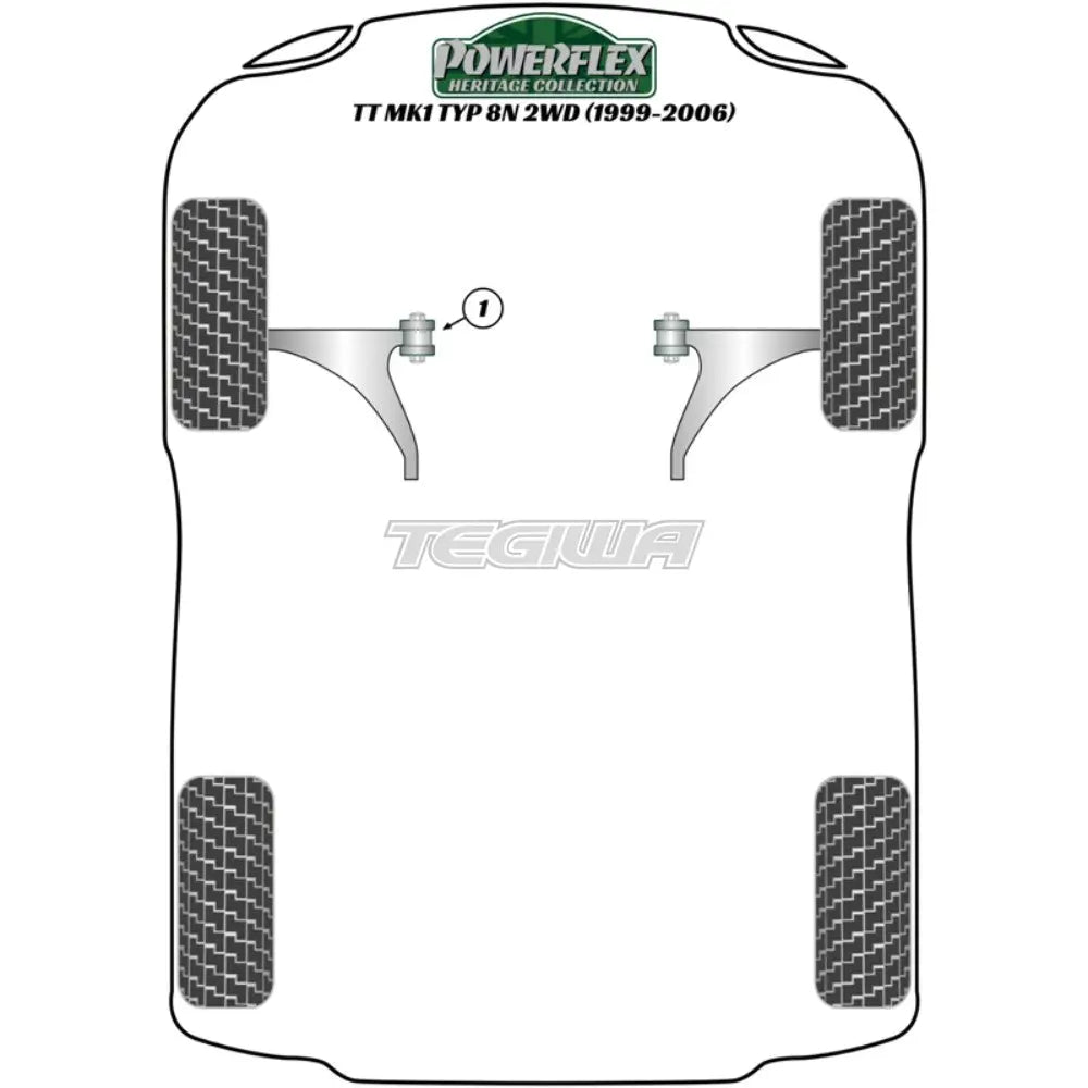 Powerflex Heritage Series Upper Engine Mount Insert Diesel Audi Tt Mk1 Typ 8N 2Wd 99-06 Mounts
