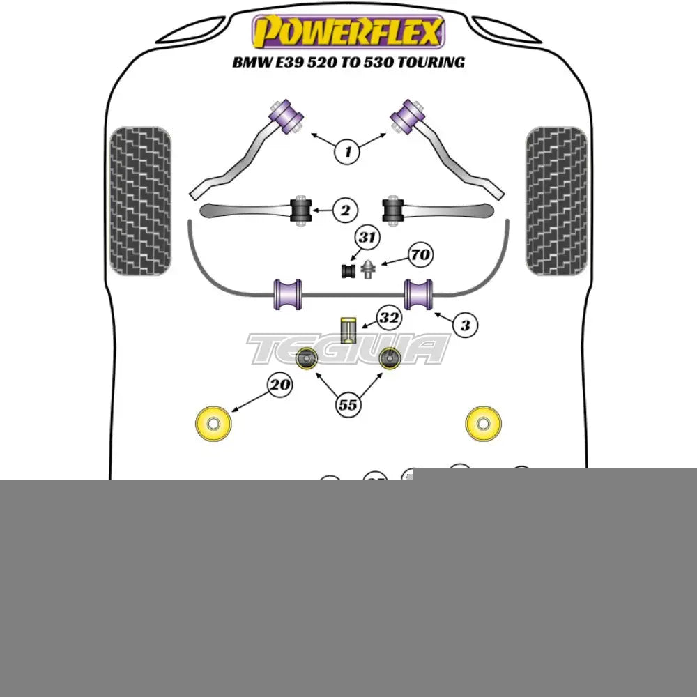 Powerflex Road Series Front Anti Roll Bar Bush 24Mm Bmw 5 E39 520 To 530 Touring 96-04 Bushes