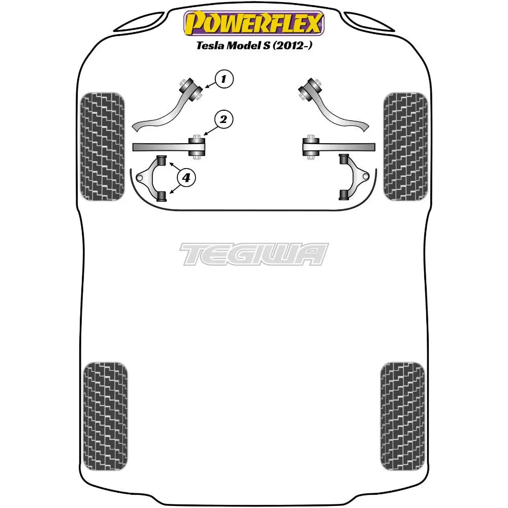 Powerflex Road Series Front Lower Fore Link Inc Bush Kit Tesla Model S 12 + Bushes