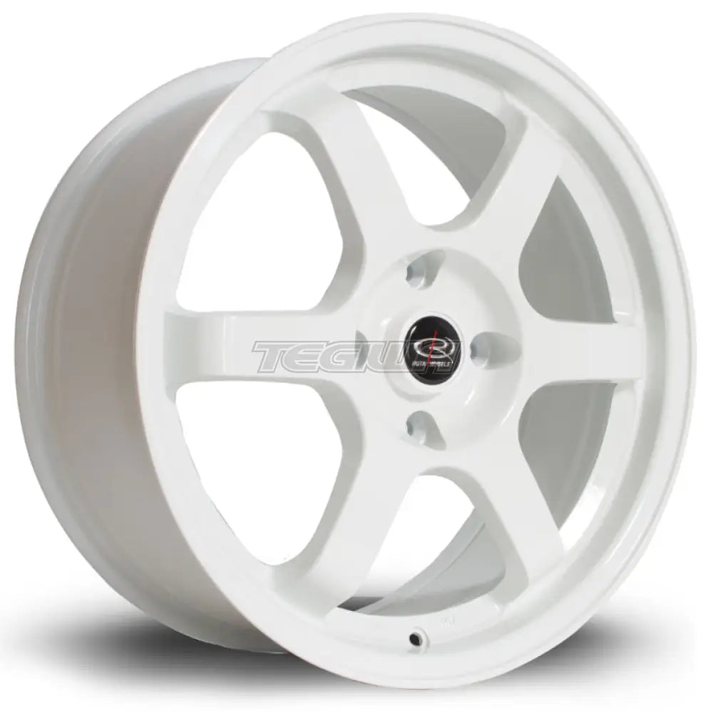 Rota Grid Alloy Wheel 17x7.5 ET45 4x108 White 73mm CB Alloy Wheels