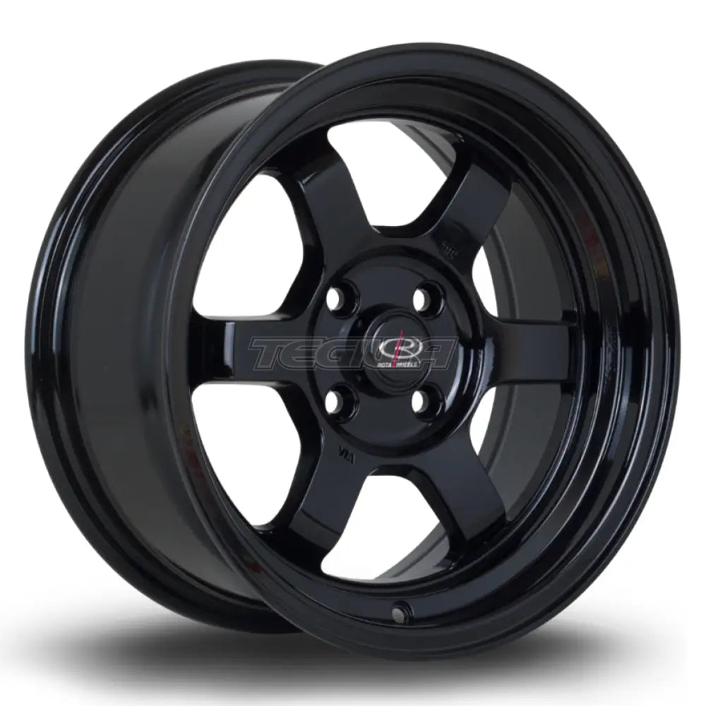 Rota Grid-V Alloy Wheel 15x7 ET20 4x100 Black 67.1mm CB Alloy Wheels