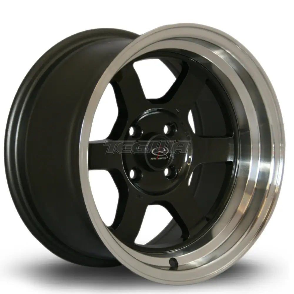 Rota Grid-V Alloy Wheel 15x8 ET0 4x100 Gunmetal Polished Lip 67.1mm CB Alloy Wheels