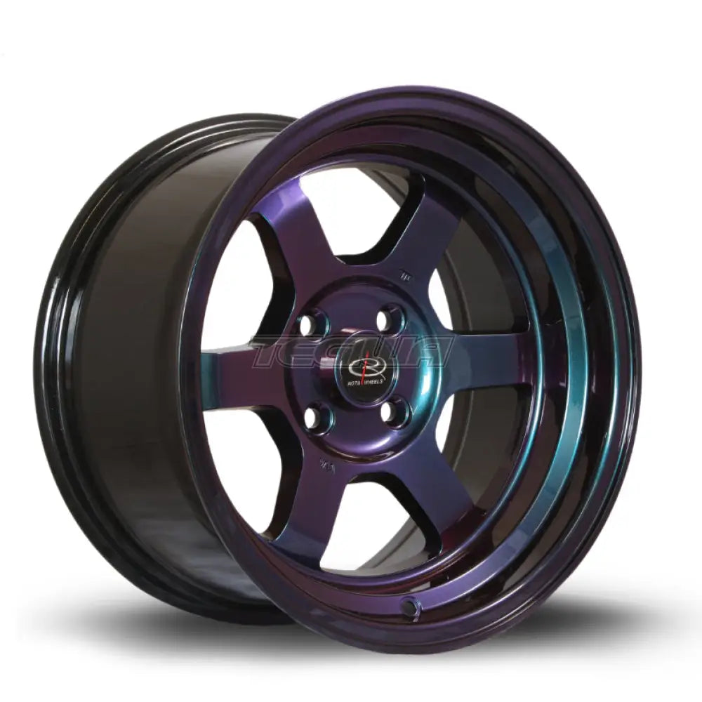 Rota Grid-V Alloy Wheel 15x8 ET0 4x100 Neo Chrome 67.1mm CB Alloy Wheels