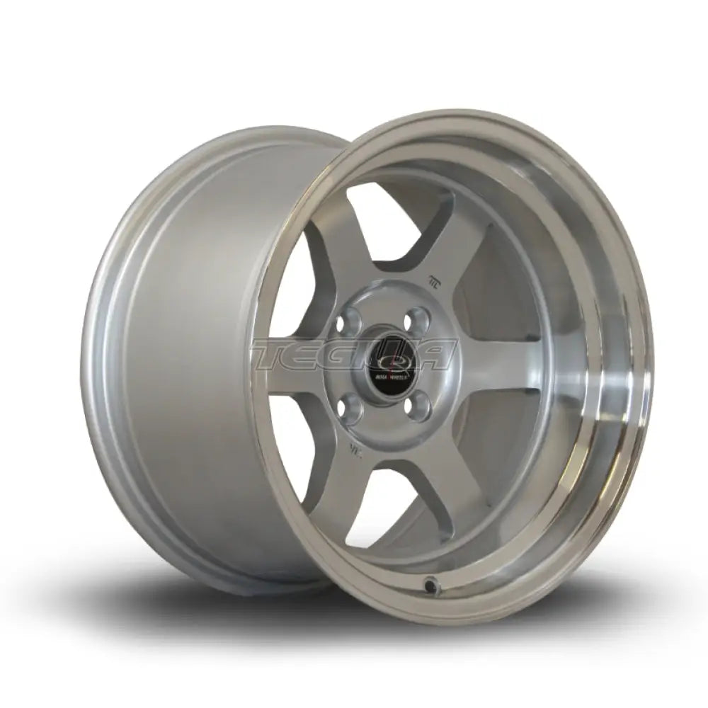 Rota Grid-V Alloy Wheel 15x9 ET0 4x100 Silver Polished Lip 67.1mm CB Alloy Wheels