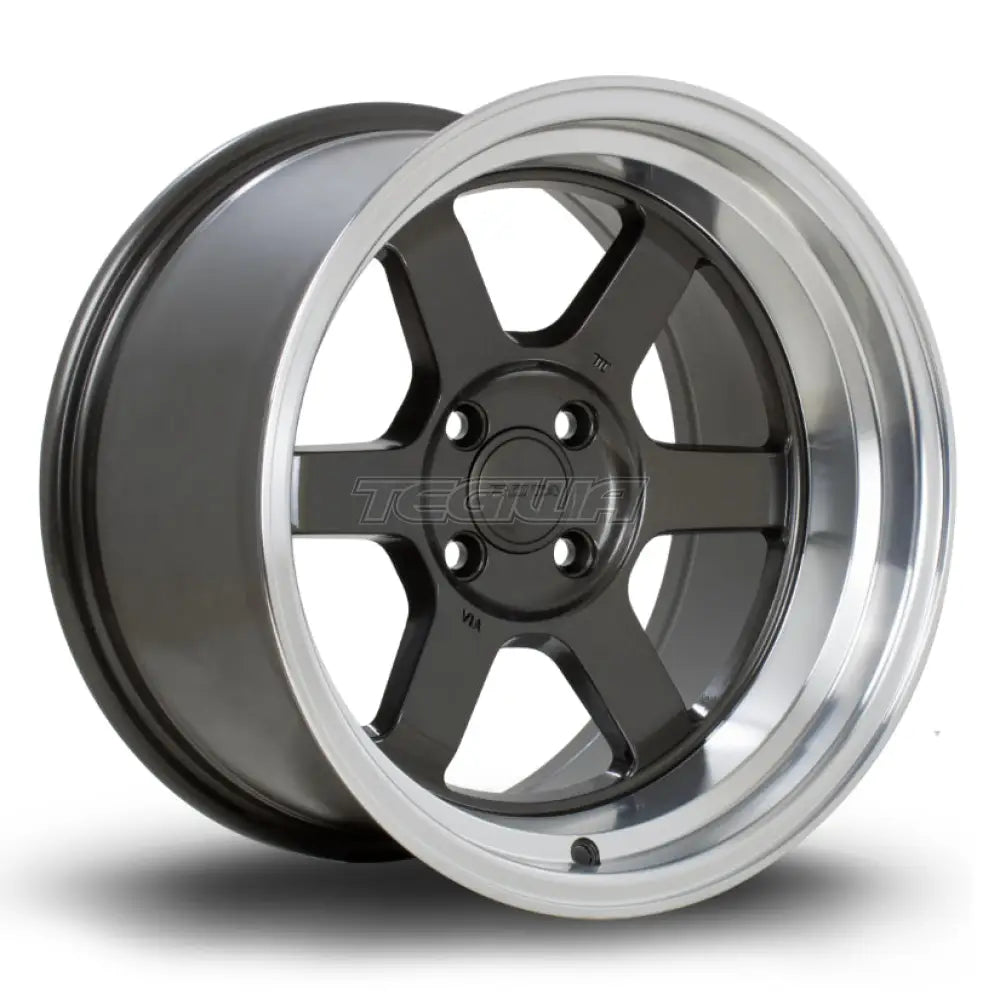 Rota Grid-V Alloy Wheel 16x9 ET0 4x100 Gunmetal Polished Lip 67.1mm CB Alloy Wheels