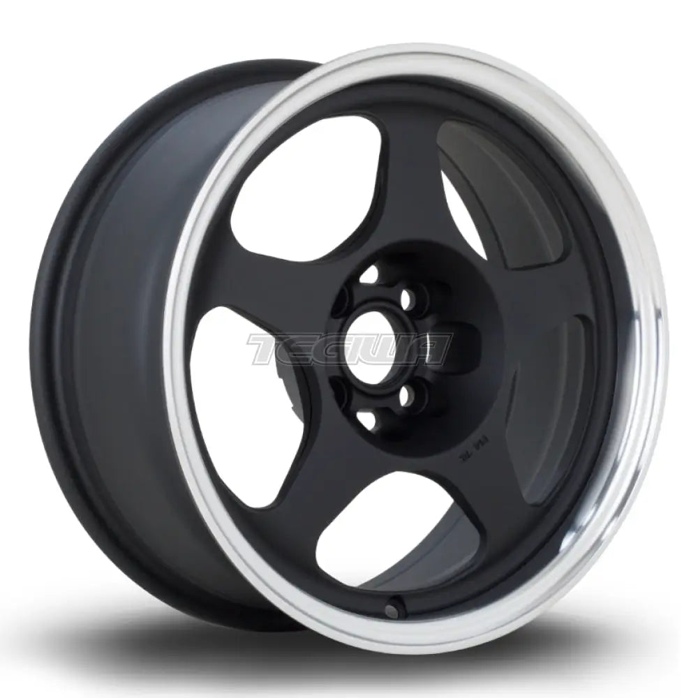 Rota Slip S1 Alloy Wheel 15x6.5 ET7 4x95 Flat Black Polished Lip 56.7mm CB Alloy Wheels