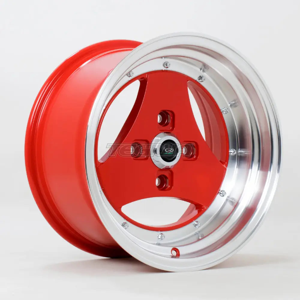 Rota Triad Alloy Wheel 15x8 ET0 4x114 Red Polished Lip 73mm CB Alloy Wheels