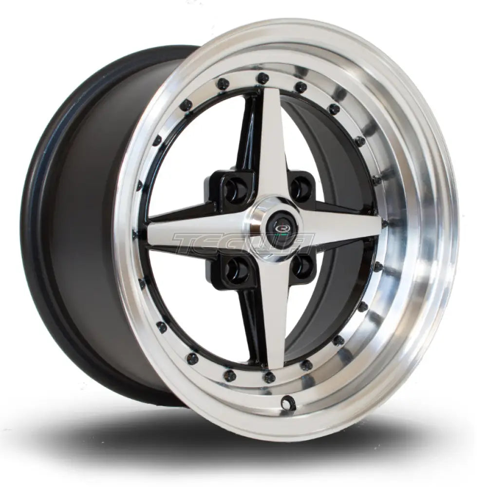 Rota Zero Alloy Wheel 15x8 ET10 4x100 Gloss Black Polished Face 67.1mm CB Alloy Wheels