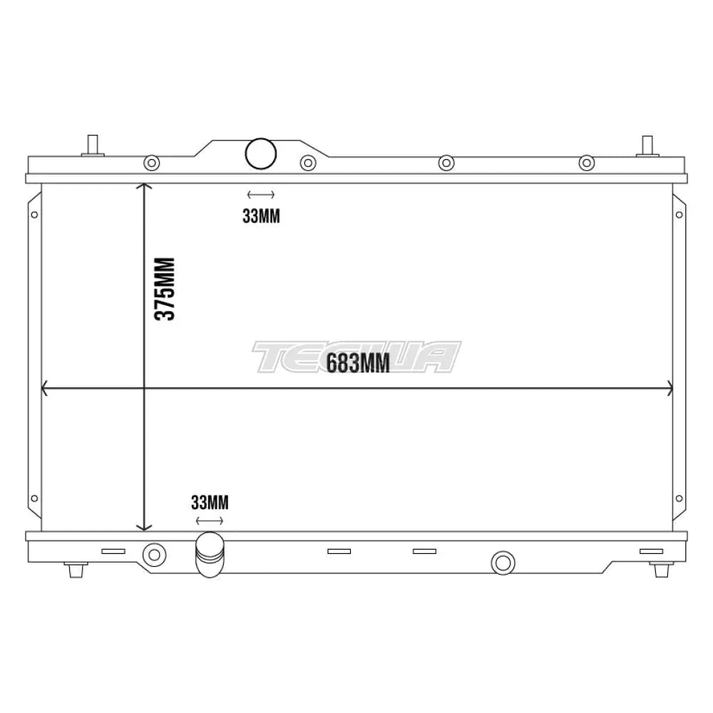 Tegiwa Aluminium Alloy Radiator HONDA CIVIC TYPE R FK8 17-21