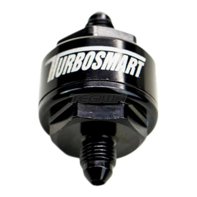 TurboSmart Billet Turbo Oil Feed Filter 44um AN-4 - Black
