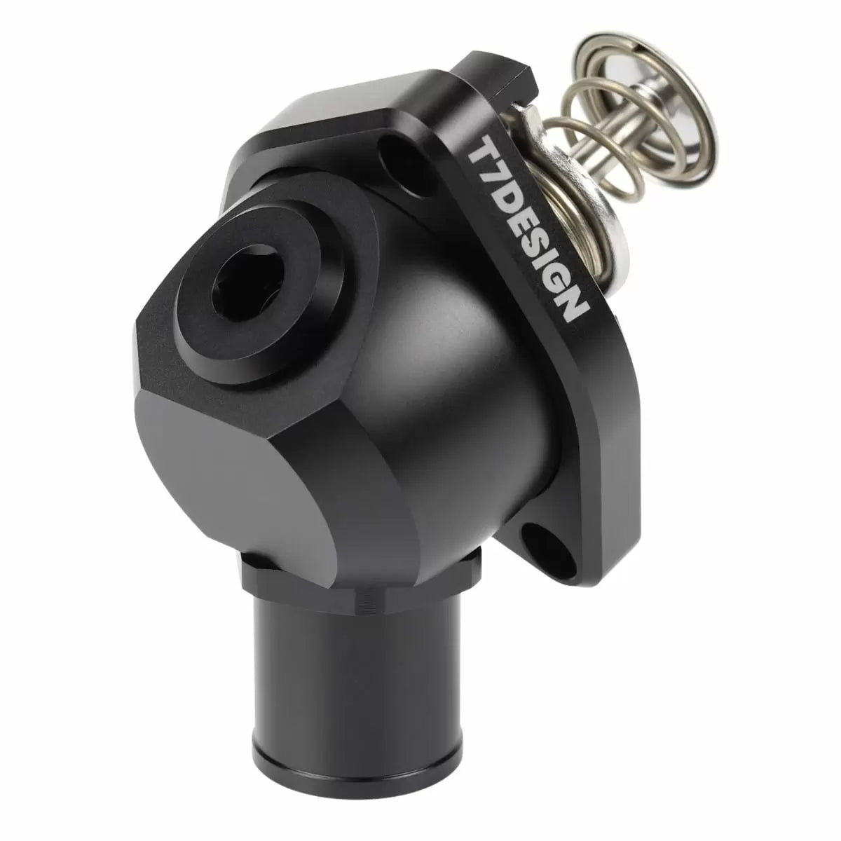 T7Design Honda K24 K20Z4 Swivel Neck Thermostat Housing (68c) - Black