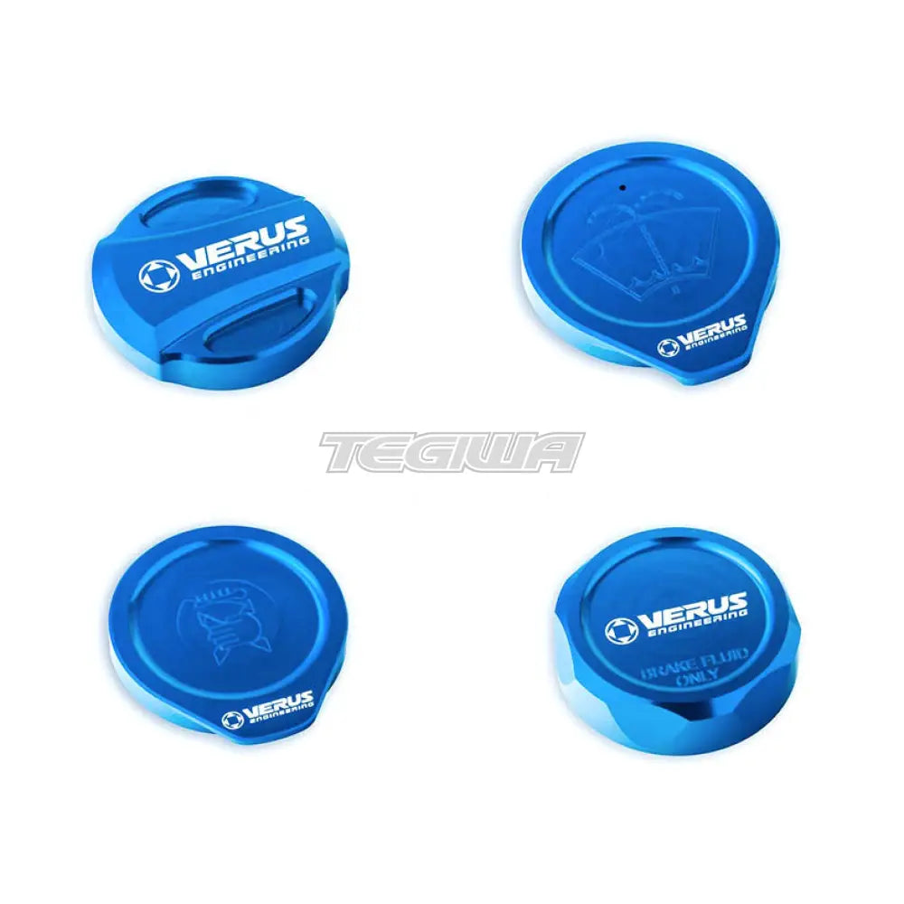 Verus Engineering Engine Bay Cap Kit RLS Oil Cap Subaru WRX/STI GR GV VA Anodized Blue