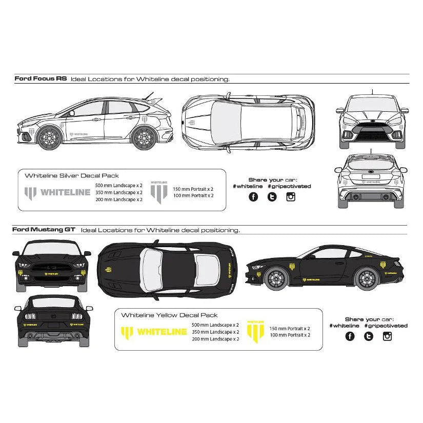Whiteline Sticker Black Decals & Stickers