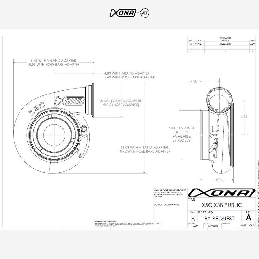 Xona Rotor X5C TR9980 Turbocharger